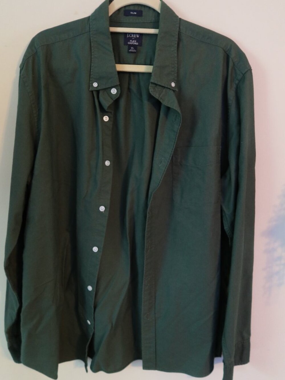 J. Crew Slim Flex Oxford XL button down mens dress shirt Like New